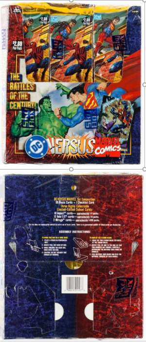 DC Versus Marvel Comics Trading Cards Factory Sealed Retail Jumbo Box (Fleer / Skybox, 1995)