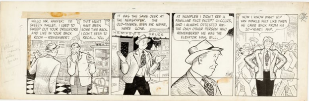 Frank King Gasoline Alley Daily Comic Strip Original Art dated 11-9-45 (Chicago Tribune, 1945)